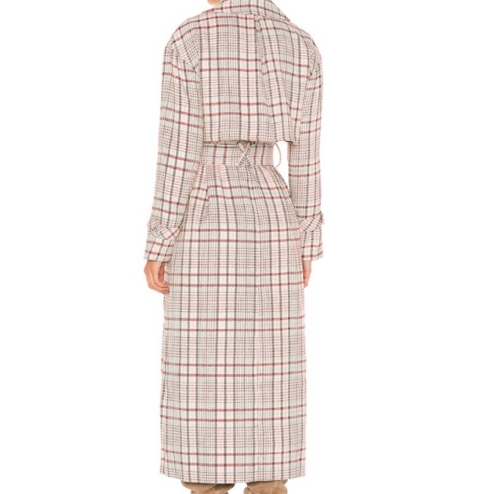 Plaid skirt set with trench coat - Picture 3 of 3